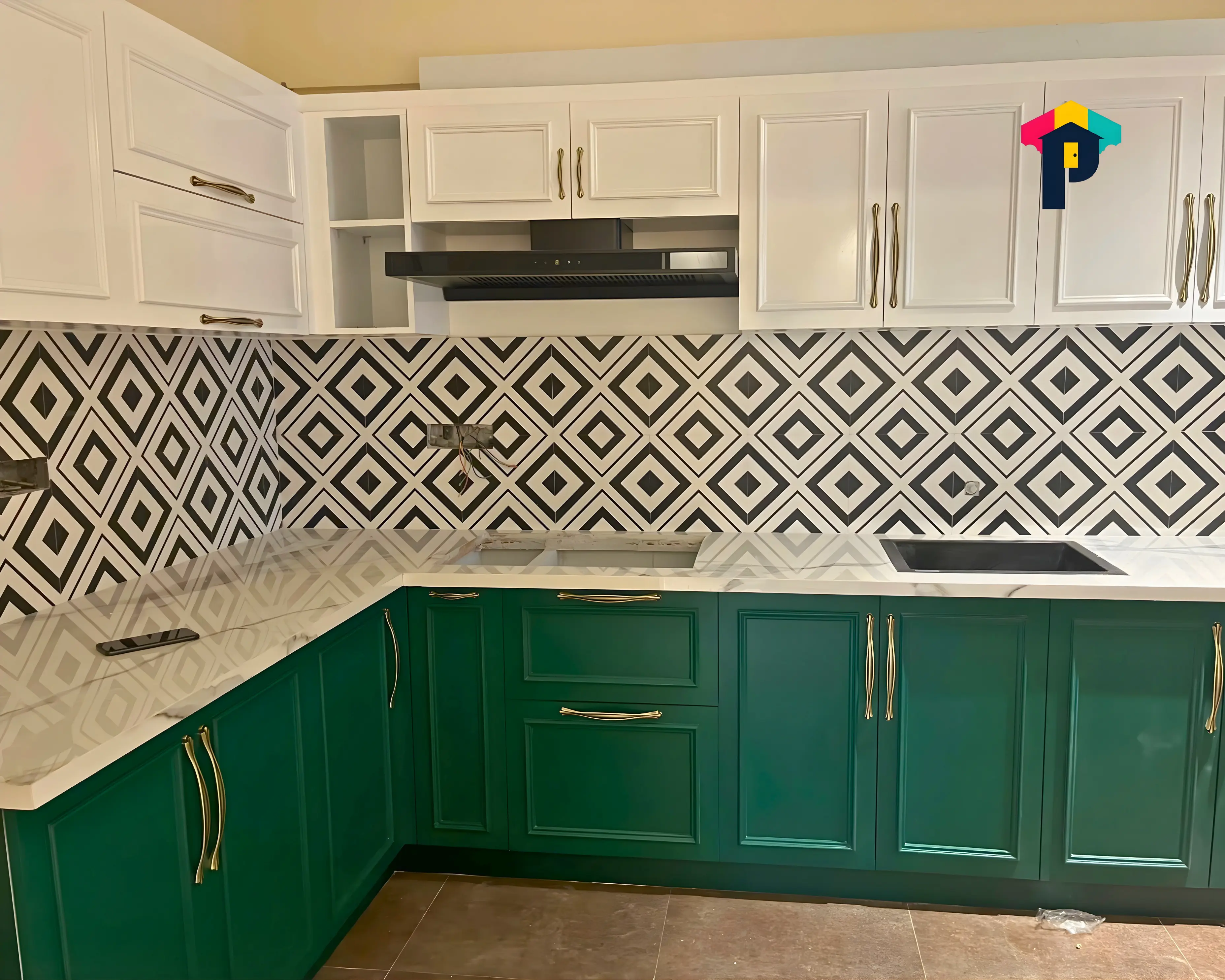 Kannur modern residential kitchen wall repaint